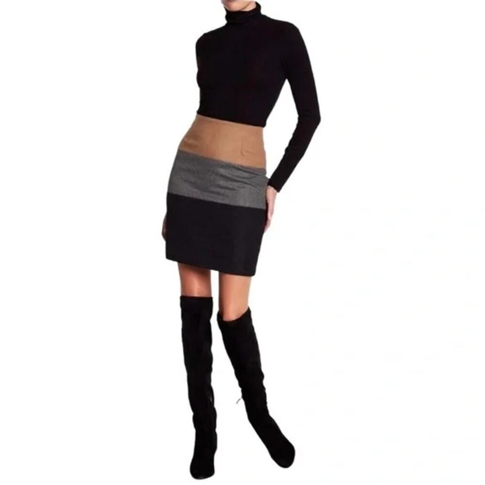 AMANDA + CHELSEA NWT $40 Wool Blend Colorblock Skirt